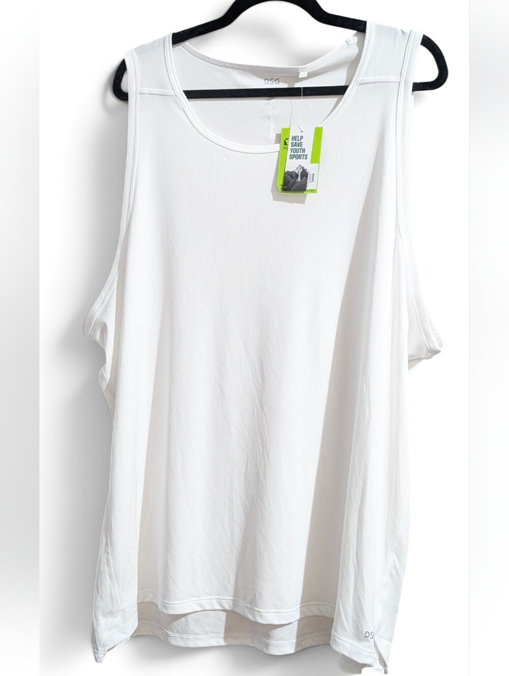 🏃‍♂️ DSG Men's Run Tank Top White Size 2XL NWT Reflective Athletic Shirt